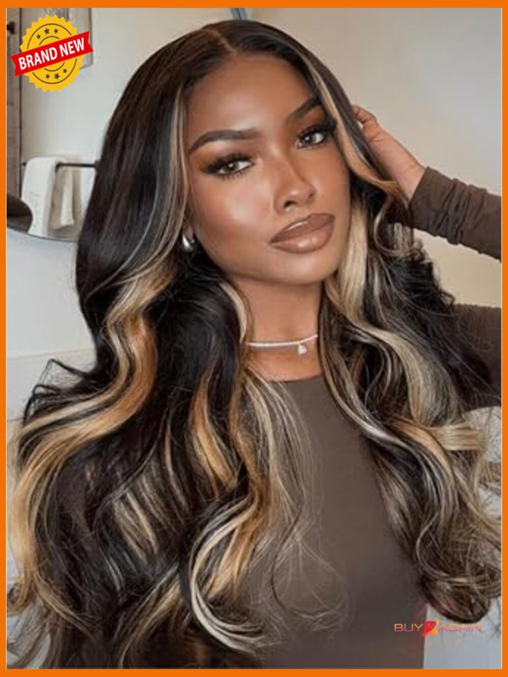 7x5 Pre Cut Lace Front Wig Loose Wave Human Hair 150% Density 20 Inch